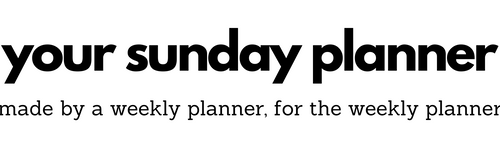 Your Sunday Planner